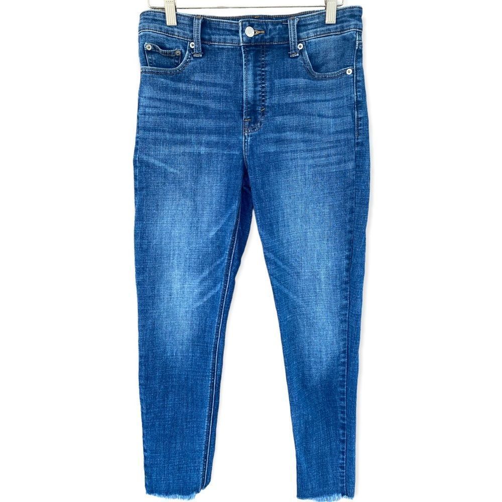 LUCKY BRAND Bridgette Skinny Ankle Frayed Blue Jeans Sz 6/28